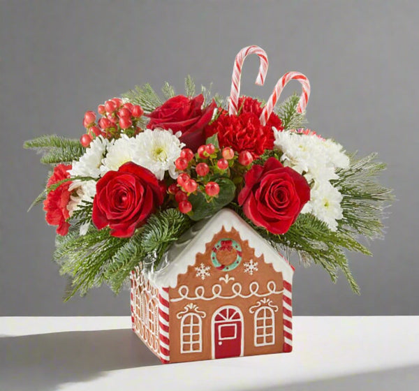 gingerbread house planter Gingerbread Bakery – Sunstrum's Florist