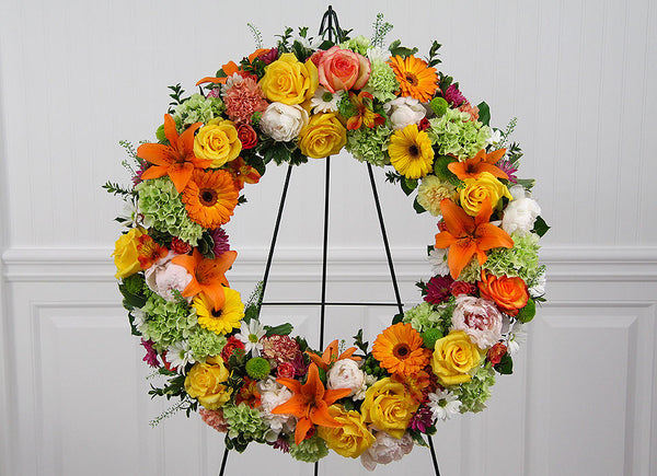 Celebration of Life | Funeral Wreath | Sunstrum's Florist