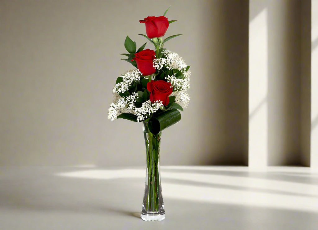 Roses in a Bud Vase – Sunstrum's Florist