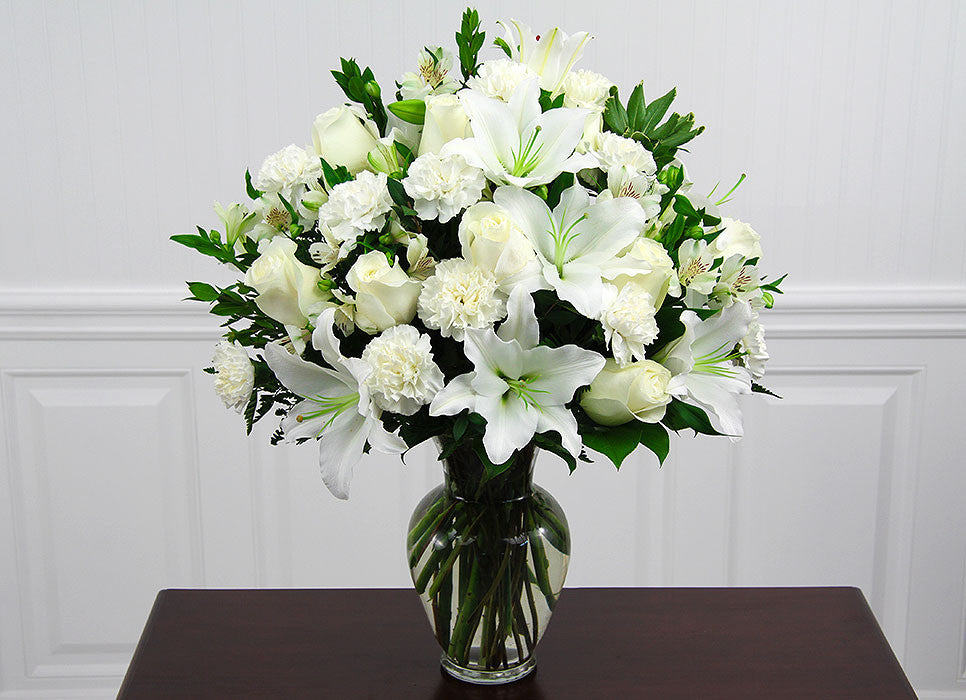 White Light Funeral Flowers